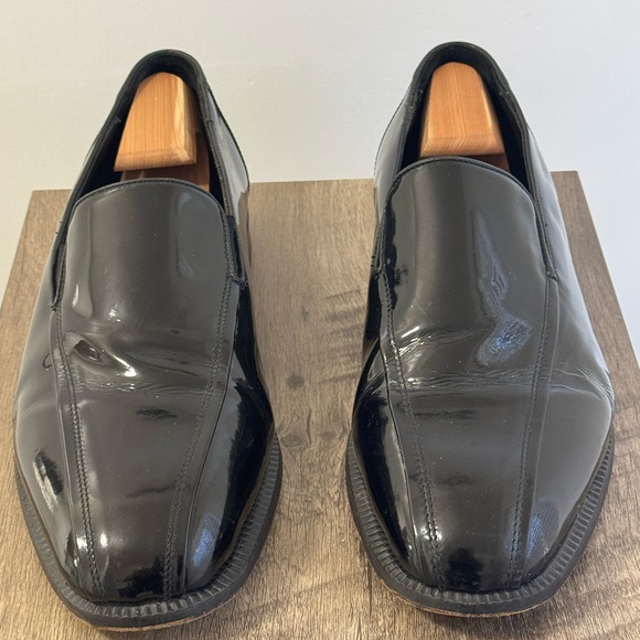 Adolfo Men's Black Leather Loafers - Picture 1 of 8